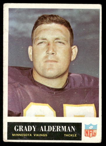 Grady Alderman 1965 Philadelphia #100 Minnesota Vikings sehr guter Zustand
