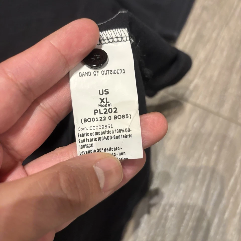 Band of Outsiders Black Pocket Polo Size XL - Image 4 of 4