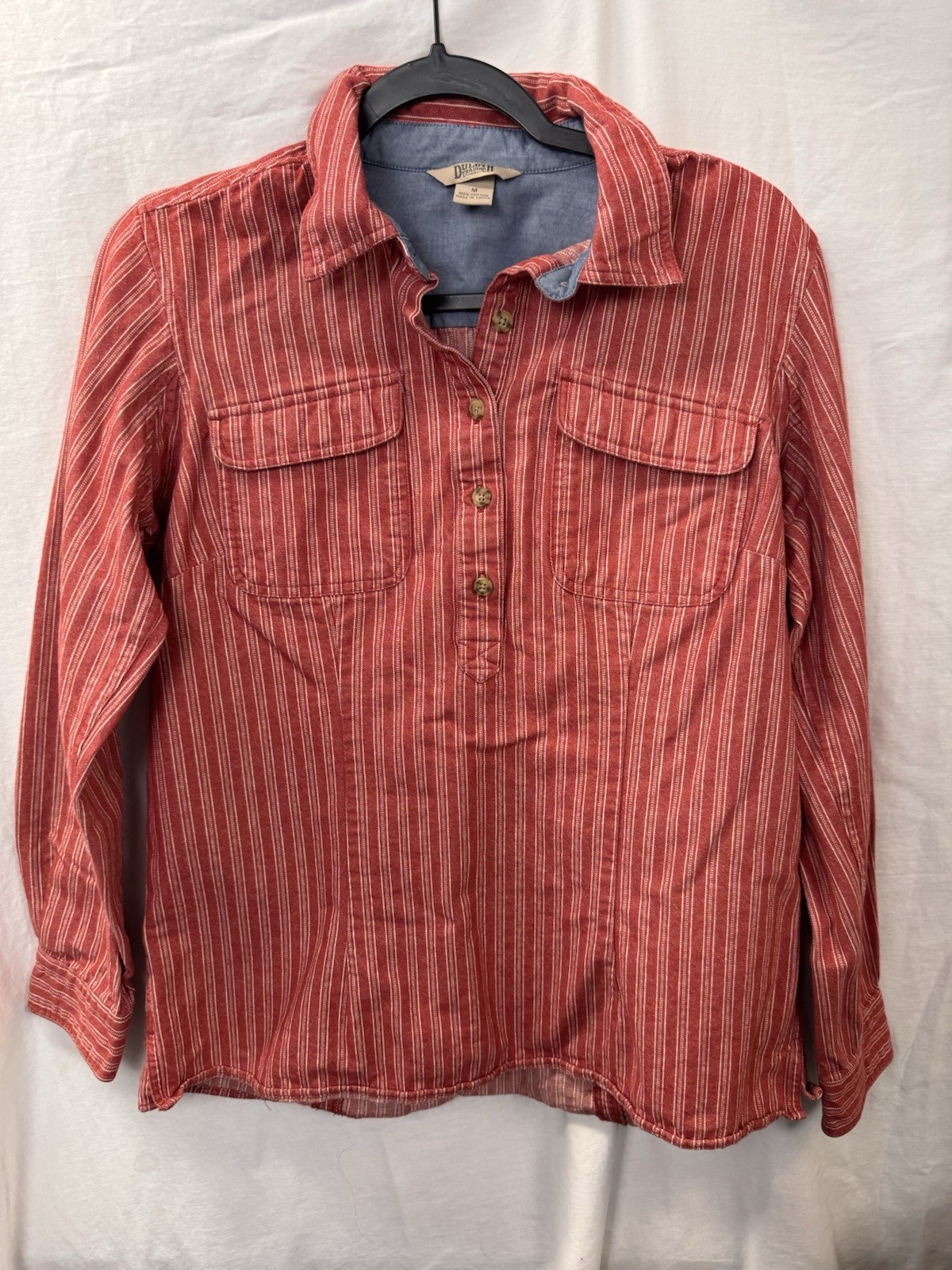 DULUTH TRADING PULLOVER HALF BUTTON TUNIC TEXTURE… - image 1