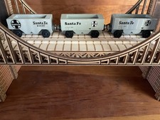 Whittle Shortline Railroad Toy Co Wooden Train Lot Of 3 Santa Fe Hopper 1997  