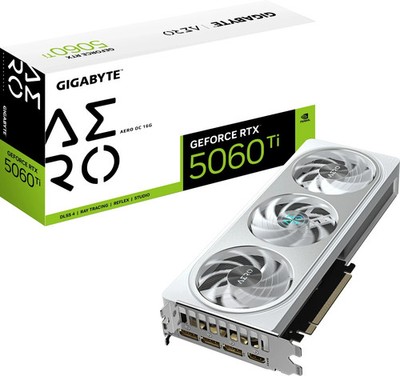 Gigabyte GeForce RTX 5060 Ti AERO OC 16G Grafikkarte   16 GB GDDR7, 128 Bit, PCI