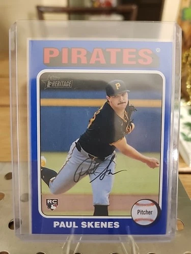 2024 Topps Heritage High Number Paul Skenes #594 Dark Blue Border (RC)