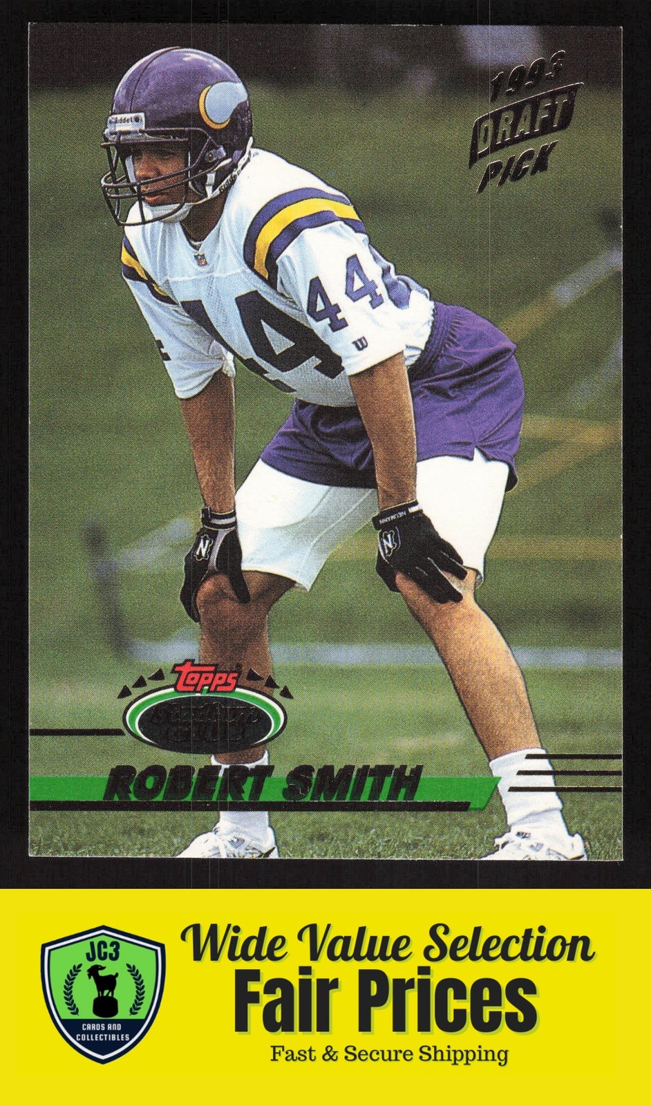 1993 Stadium Club 1993 Draft Pick Robert Smith #145 Vikings Rookie Card