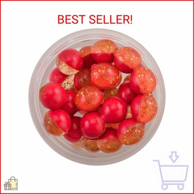 Berkley PowerBait Power Clear Eggs Floating Fishing Bait, Clear Gold-Fl. Red, Ir