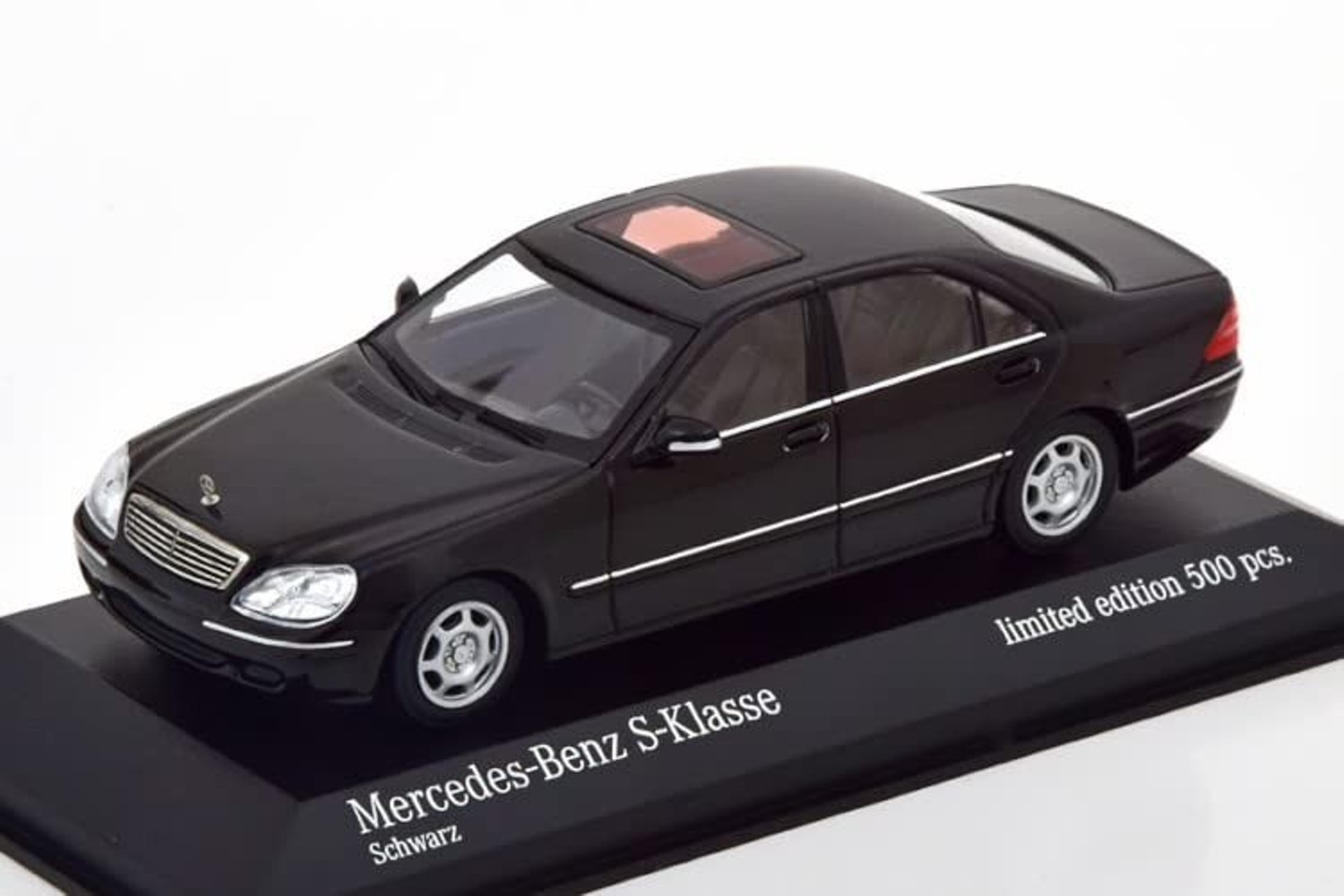 Mercedes S W220 1998 noire Minichamps 943036203, voiture miniature 1:43