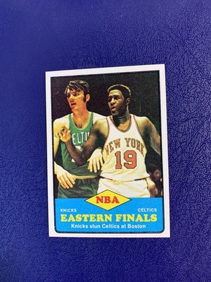 1973-74 Topps Basketball #66 NBA Eastern Finals Knicks Celtics - Sharp Card!