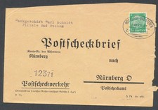 872140) DR Postscheckbrief mit Bahnpoststempe...