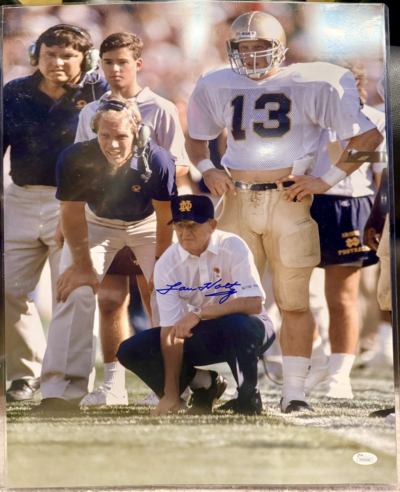 Lou Holtz Autographed Signed Notre Dame Fighting Irish Auto 16x20 Photo JSA Football 