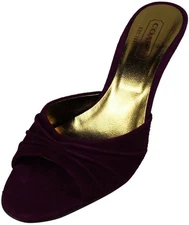 COACH Single LEFT SHOE REPLACEMENT Selma 6 1/2 B Plum 3 1/4" Heel Made In ITALY!