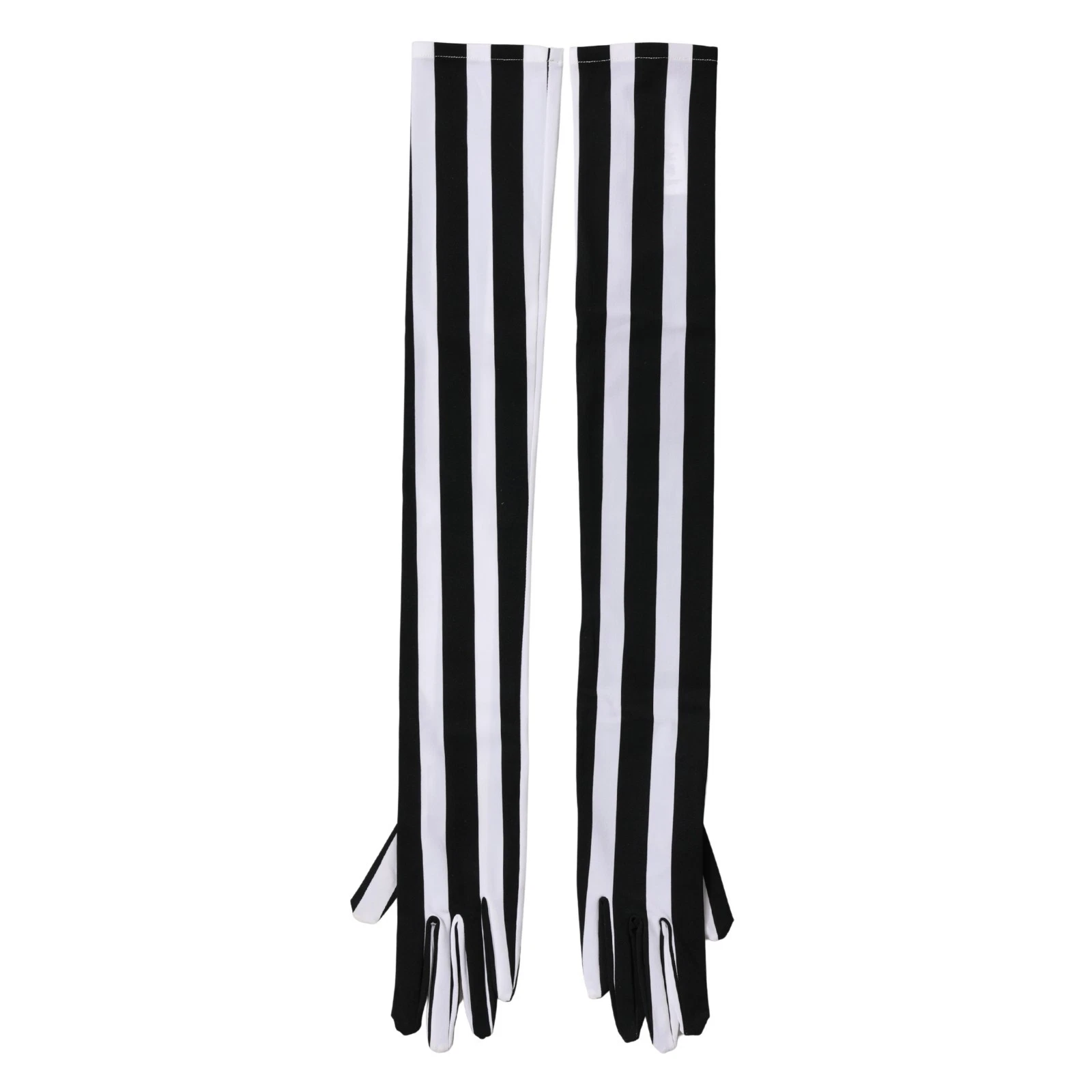DOLCE & GABBANA Gloves Black White Stripes Nylon Elbow Length Women 7 / S 600usd
Opens in a new wind
