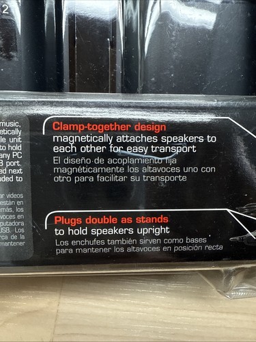Gigaware USB Travel Speakers 2" Full Range Drivers, Clamp together Design - Photo 8/8