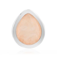 Cavill AnhäNger Tropfen Pfirsichquarz 2,95Ct 925 Silber Rhodiniert