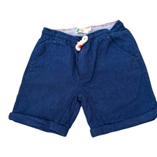 BODEN Boys Shorts Size 8Y Blue Drawsting Casual Cottonblend
