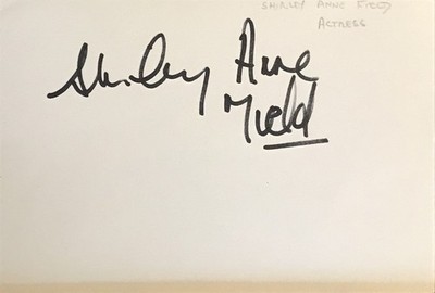 Shirley Anne Field 1936-2023 Waking the Dead autograph signed 4''x6'' card