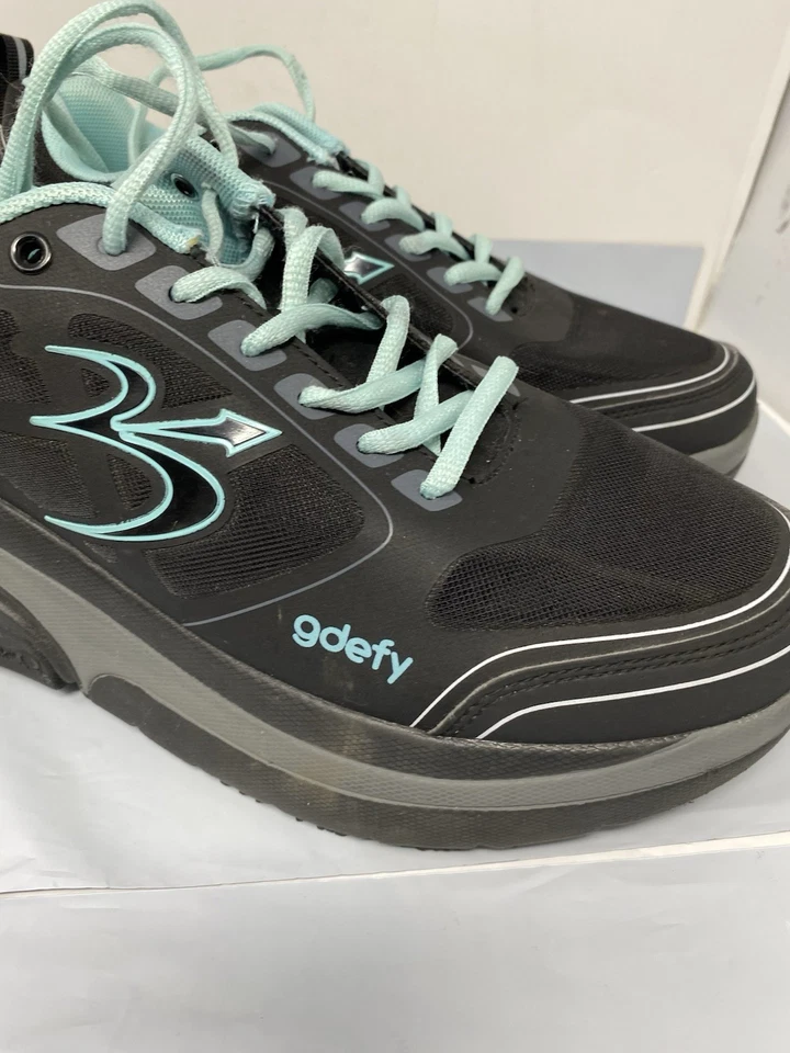 GDEFY Gravity Defyer Ion Athletic Shoes Black / Teal Size 10 - Image 3 of 4