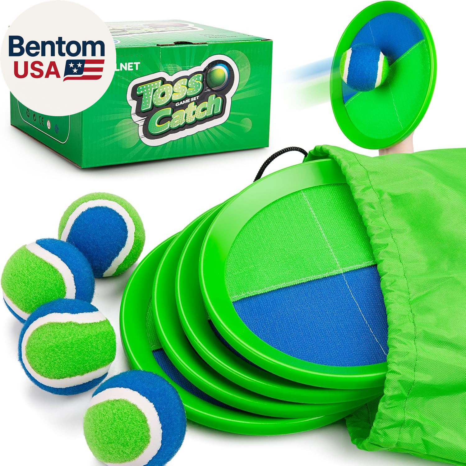 Toss and Catch Ball Set Upgraded - Family Games Kids Toys for Stocking Stuffers 