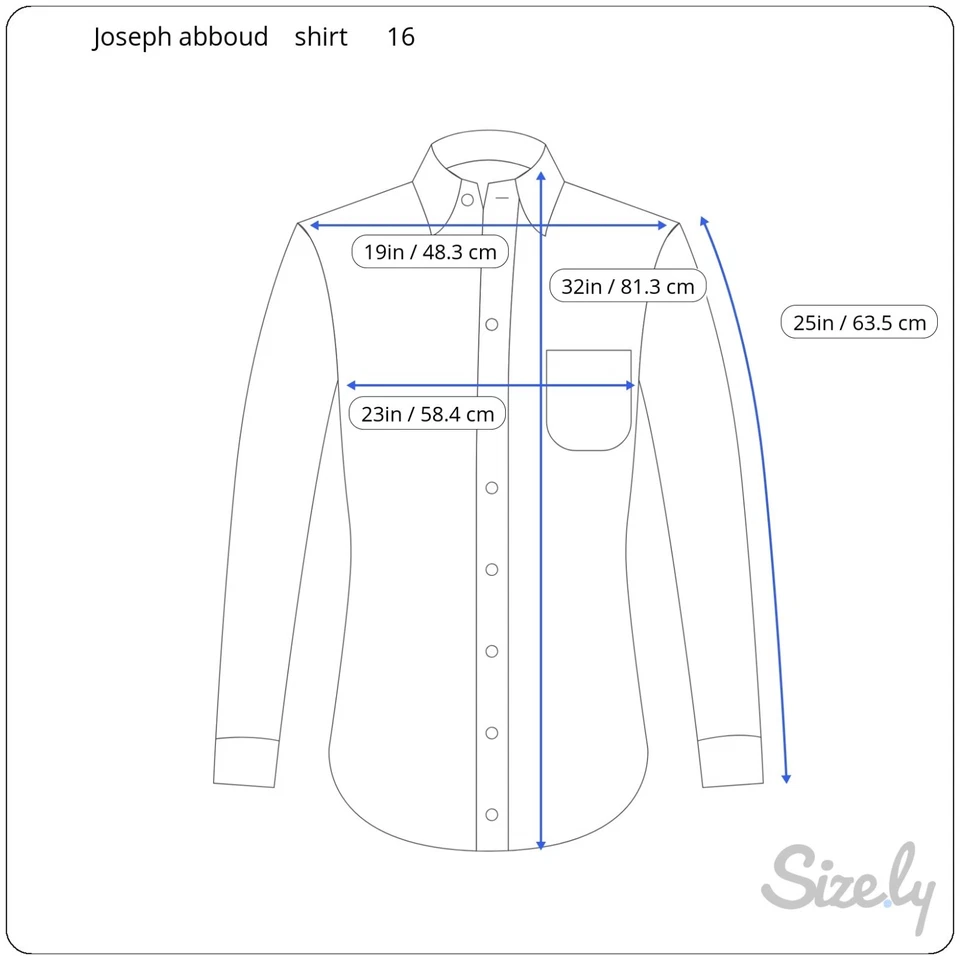 Camisa de vestir joseph abboud sin hierro ajustada talla 16 cuello cómodo azul Foto 2 de 4