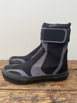 BURBERRY SUB HIGH TOP SOCK SNEAKER LAST RICCARDO TISCHI MEN S 42 US 9 Black