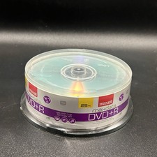 NEW/SEALED 25 Pack Maxell DVD R 16X Branded Disc Blank Media 4.7GB/120Min