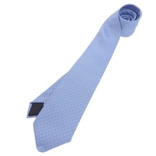 Tag Attached HERMES 659142T Dot Pattern Silk Tie Light Blue with Box Giftable