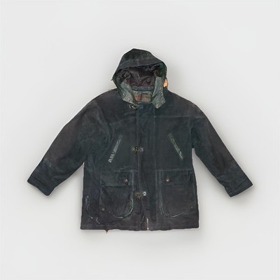 Adventure Bound Originals Men's Hooded Mid-Length Parka Jacket Dark Green