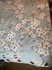 Light Blue Floral Curtains 64X72