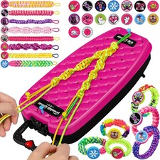 Dpai Friendship Bracelet Making Kit for Girls,DIY Arts Small, Rose and Black