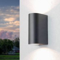 Wandlampe AußEn Anthrazit Up Down Aluminium GU10 IP44 Haus Terrasse Modern