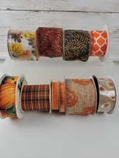 Fall Ribbon Lot 10 Spools Autumn Craft DIY Decorations