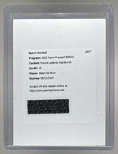 Slater De Brun 2025 Panini Prospect Edition #13 Future Legends Signatures Auto