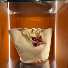 Hermès Panier de Plage PM Canvas Tote Bag Ivory Beige Paniers de Plage PM