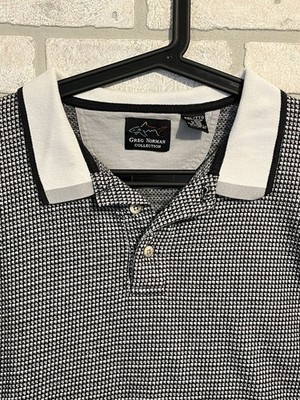 Greg Norman Collection Men s XXL Grey AOP Polo Shirt   Golf/Performance