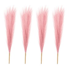 K&uuml;nstliches Pampasgras, 43,2 cm, Boho-Dekor, Dunkelrosa, 4 St&uuml;ck