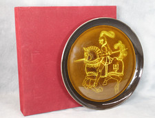 Vintage Poole Pottery Knight Aegean Green Large Charger Plate 32cm Signed Boxed
