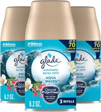 Automatic Spray Refill, Air Freshener for Home and Bathroom, Aqua Waves, 6.2 Oz,