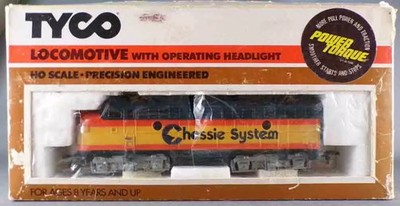 Tyco 224-03 HO USA Diesellok F9 Chessie System 4015 Beleuchtung fast neu Box