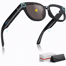 Smart Glasses with Camera, 13MP Camera Sunglasses with Photochromic Lens, AI Rea