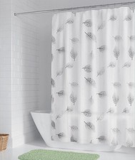 Shower Curtain Liner with 12 Plastic Hooks, 72x72 Inch Plastic Shower Curtain...
