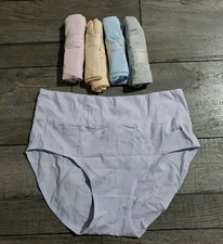 5pk Women's High Waisted Cotton Panties Underwear Sz M