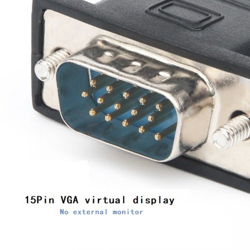 2PCS VGA Virtual Display Adapter Male Dummy Plug EDID Headless Ghost8742 - Afbeelding 6 van 6