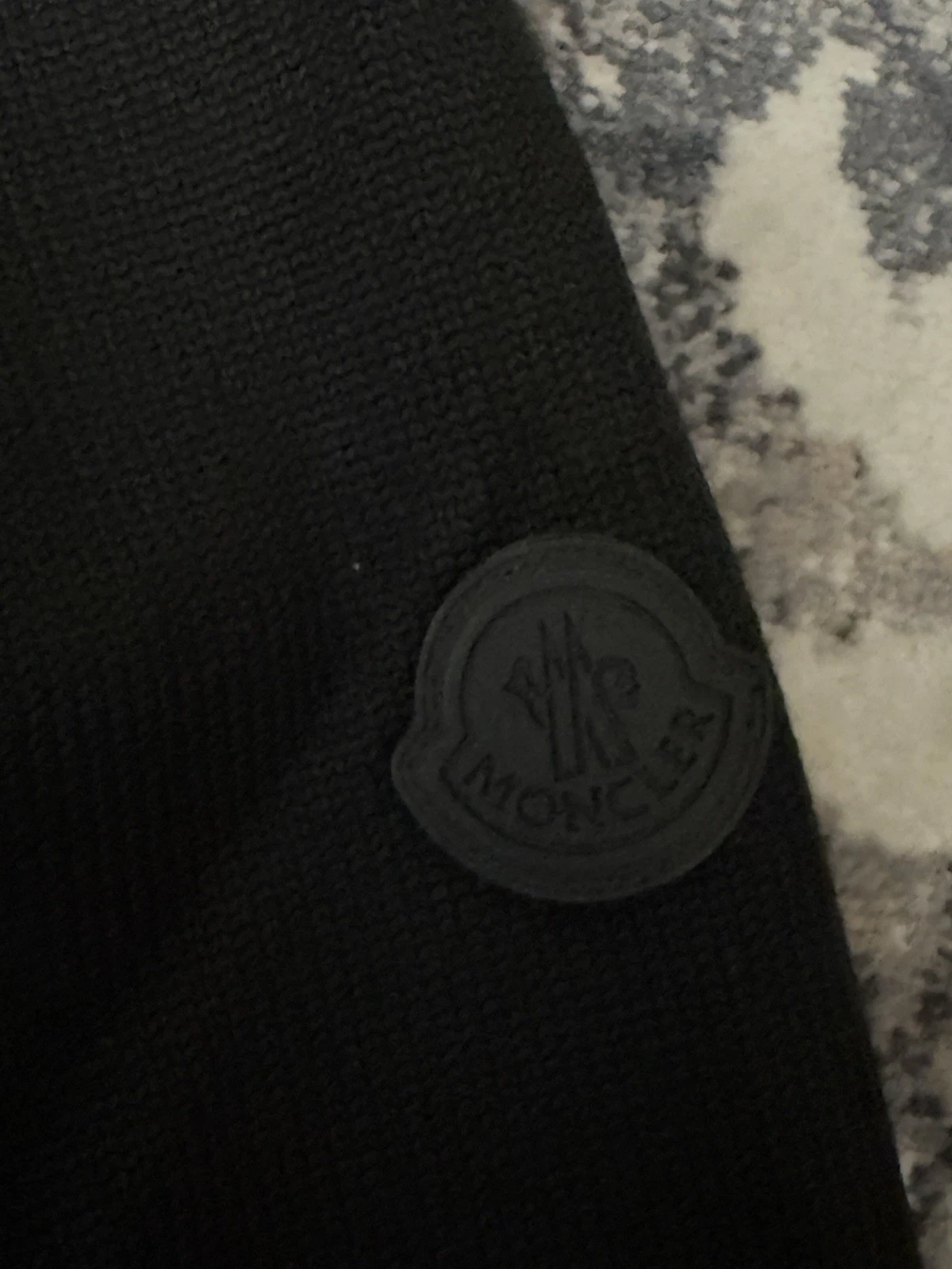 Moncler Black Hooded Paneled Zipped Jacket Mens Size 4 / XL image 2