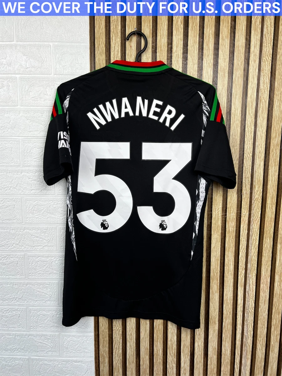 Nwaneri Arsenal London Jersey 24/25 Away Soccer Shirt Adidas Men