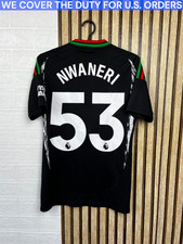 Nwaneri Arsenal London Jersey 24/25 Away Soccer Shirt Adidas Men Size XS