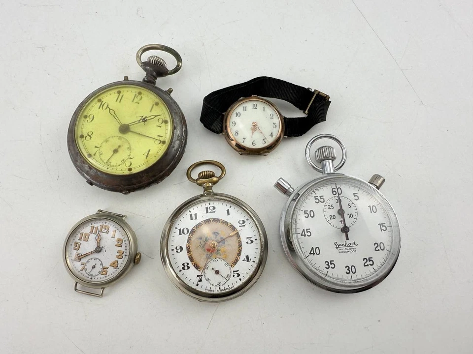 Pocket Watch Alarm Stopwatch Trench Watch Lot Swiss - Image 3 of 4