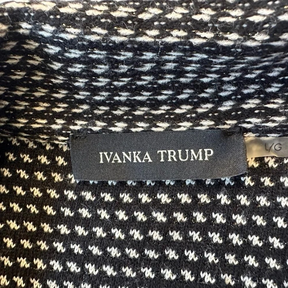 Abrigo para mujer Ivanka Trump primera dama blanco y negro pata de gallo - Nuevo con etiquetas Foto 4 de 4