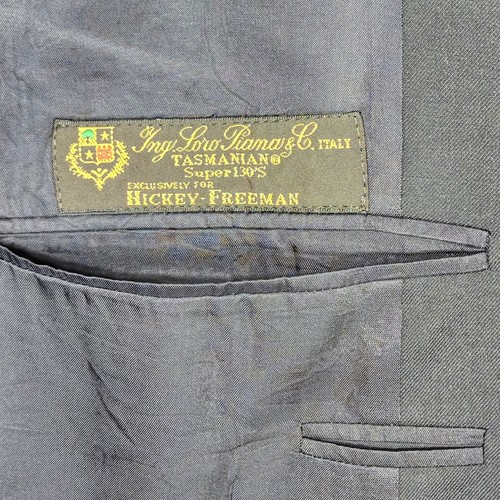 Hickey Freeman Madison Loro Piana Super 130s 46L Black Wool Suit Jacket Vintage - Picture 10 of 12
