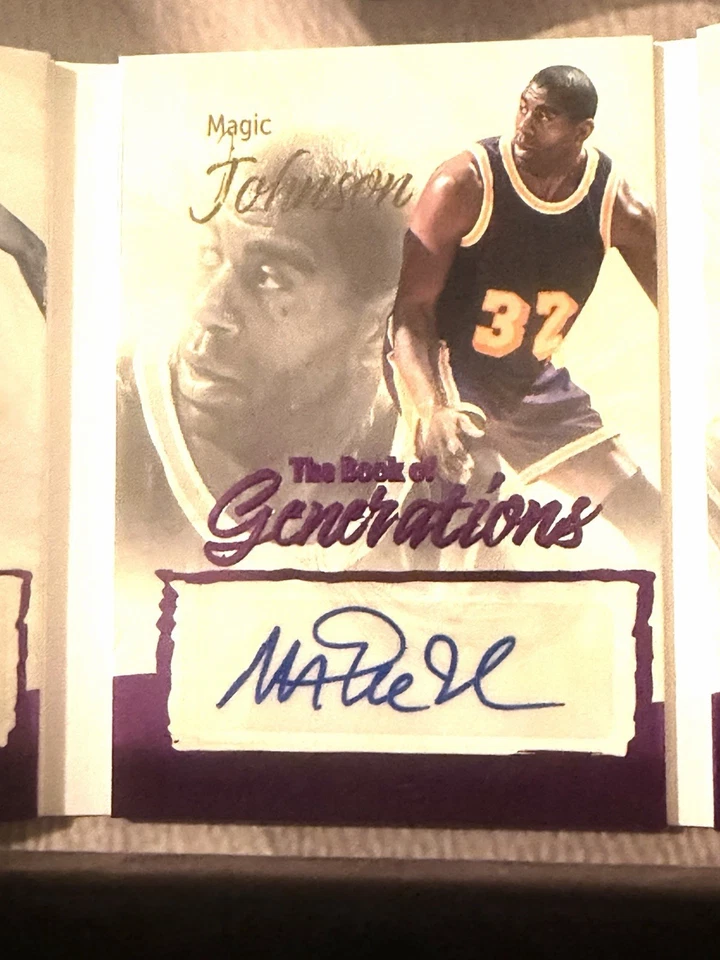 Libro de historia Leaf 2025 Bob Cousy Magic Johnson Jason Kidd/¡5 generaciones automáticas! Foto 2 de 4