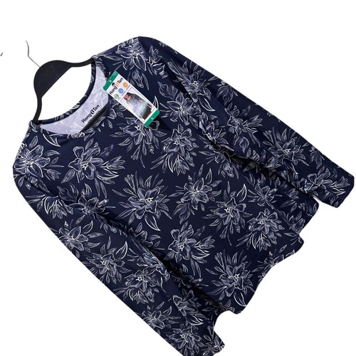 Hang Ten Womens Size XL Navy Blue Sun Protect UPF 50+ Quick Dry T-Shirt Pocket - Picture 2 of 7