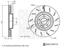 2 X Bremsscheibe Blue Print ADU1743113 FüR Mercedes-Benz