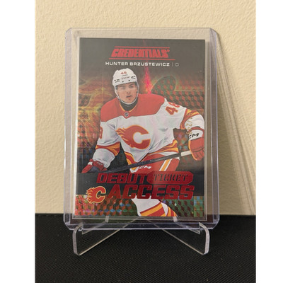 UD 2025-26 Credentials Debut Ticket Access Red #120 Hunter Brzustewicz /249